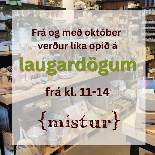 Opið á laugardögum frá kl. 11-14