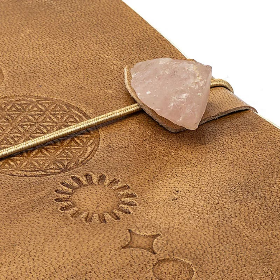 Skissubók, Flower of life og rose quartz, endurunninn pappír