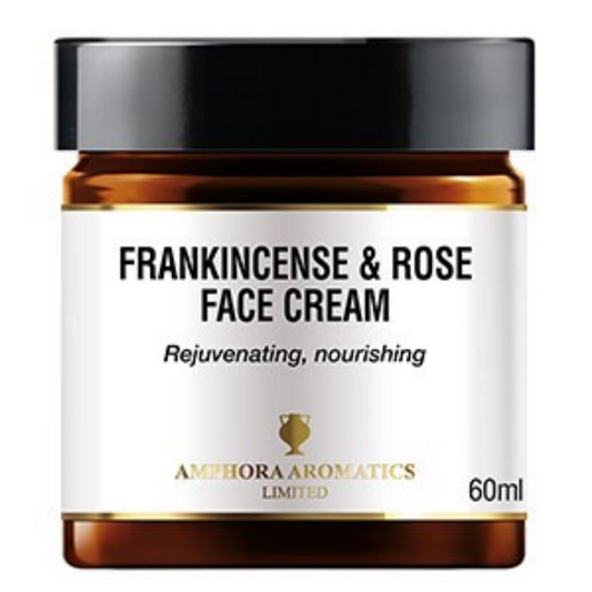 Andlitskrem með Frankincense og rós 60 ml glerkrukka.  Amphora Aromatics