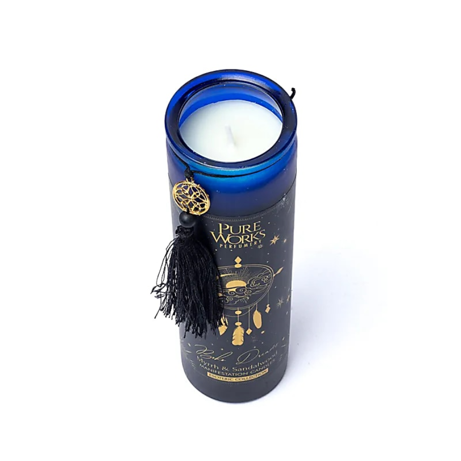 Manifestation kerti, soja. Boho dreams. Sandalviður og myrra. 300 gr.