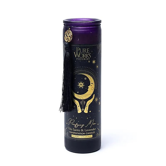 Manifestation kerti, soja. Purifying moon. Palo santo og lavender. 300 gr.