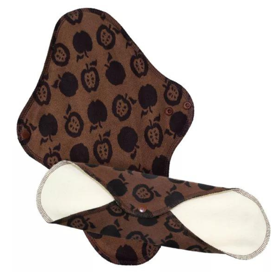 Dömubindi, stór, brúnn broddgöltur