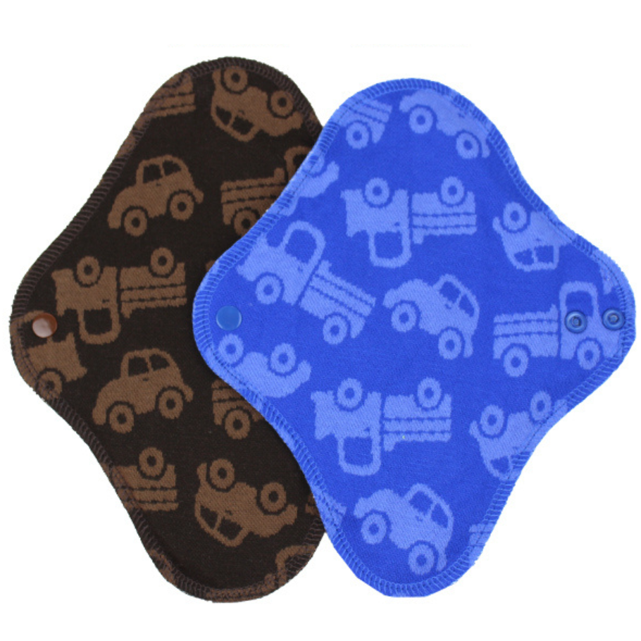 Dömubindi, miðstærð, blár broddgöltur