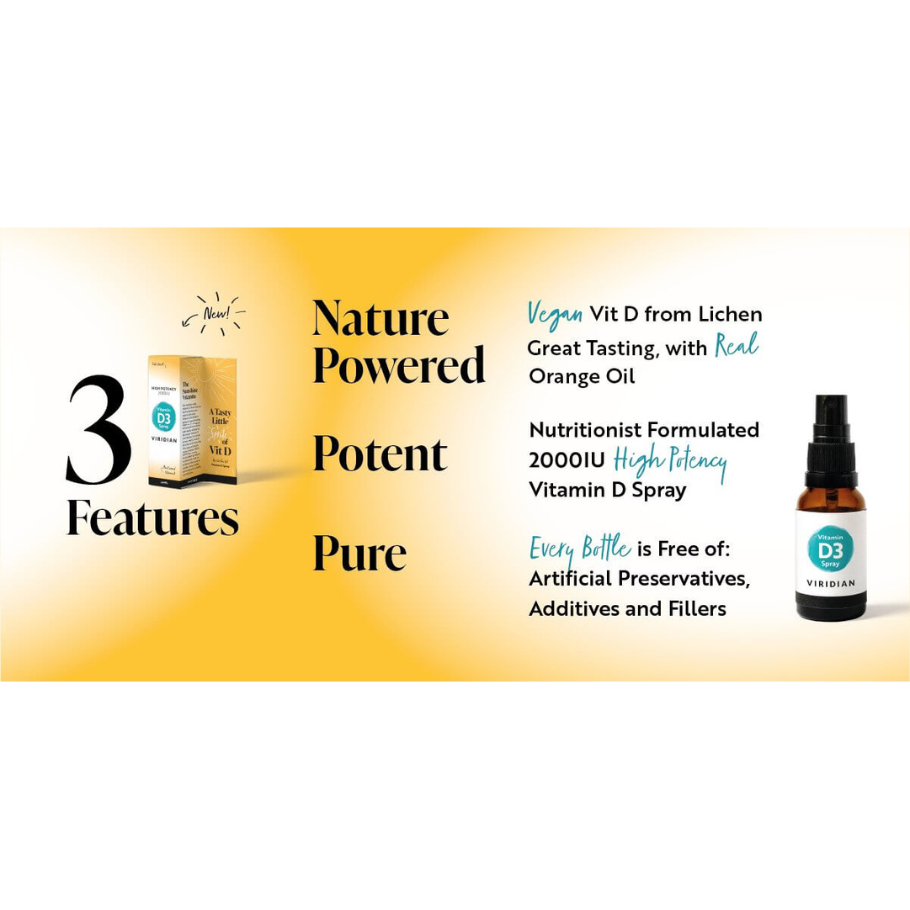 VITAMIN D3 2000iu 20ml spray - Virirdian