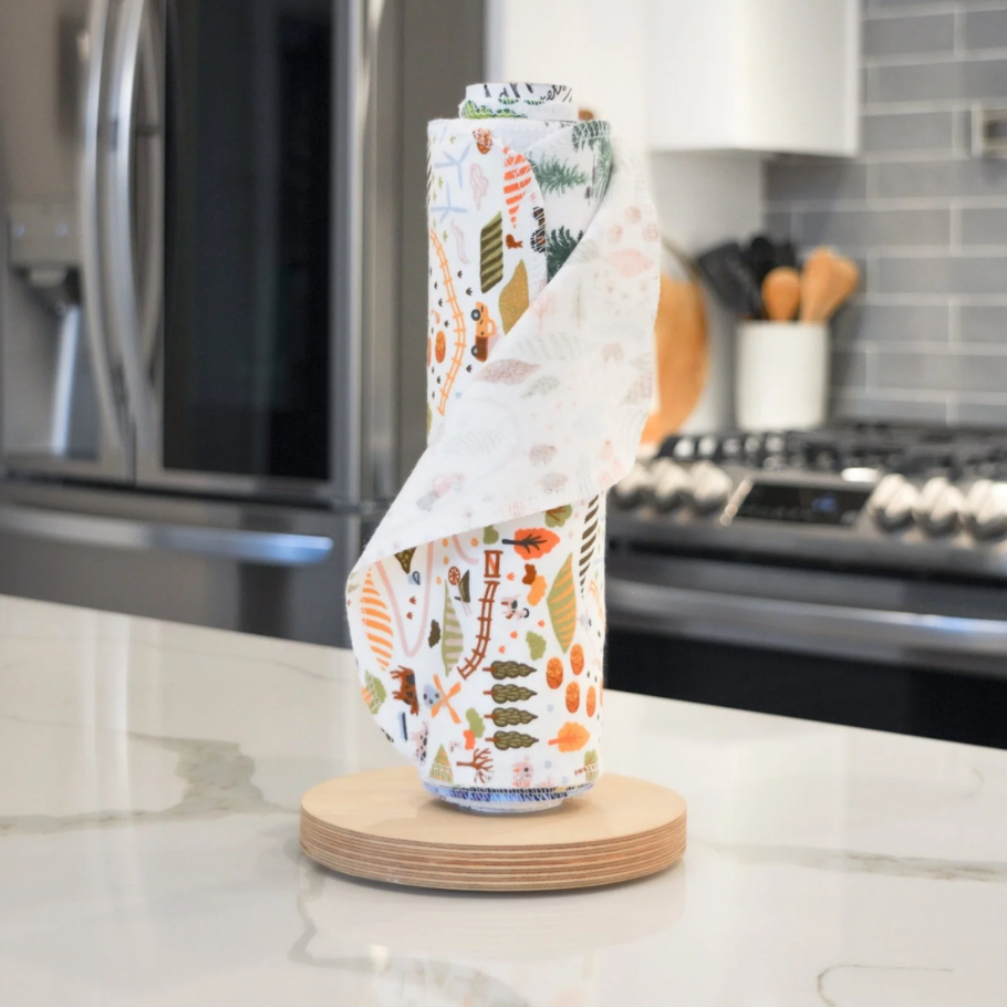 Ekki pappírsþurrkur 12 stk. á rúllu. regnboga. 25x30 cm.