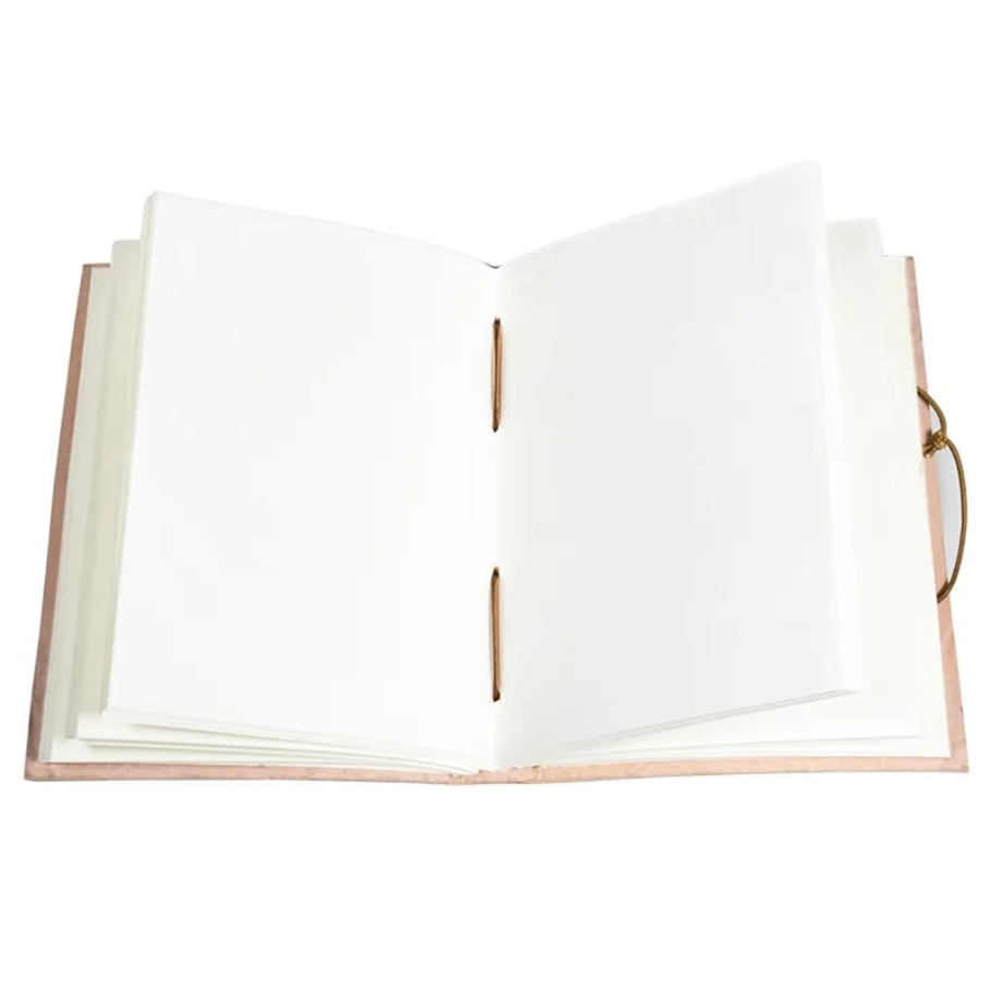 Skissubók Mandala, leðurkápa og endurunninn pappír