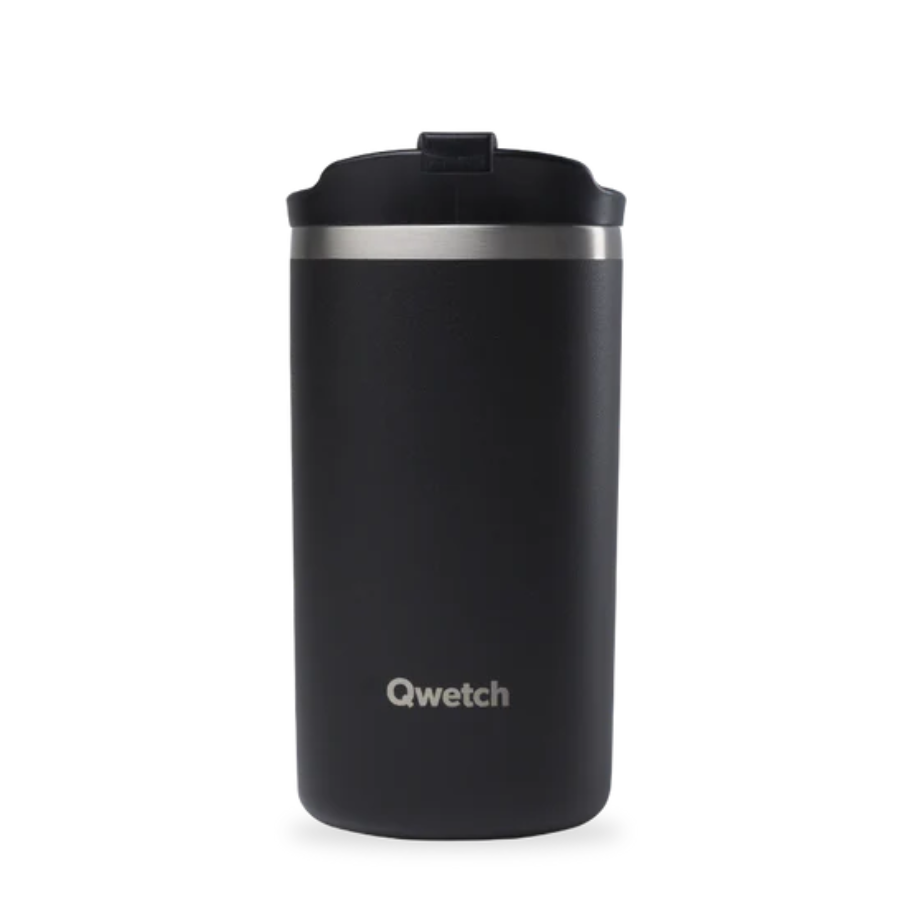 Ferðamál 350 ml. matt svart m/loki. Heitt/kalt