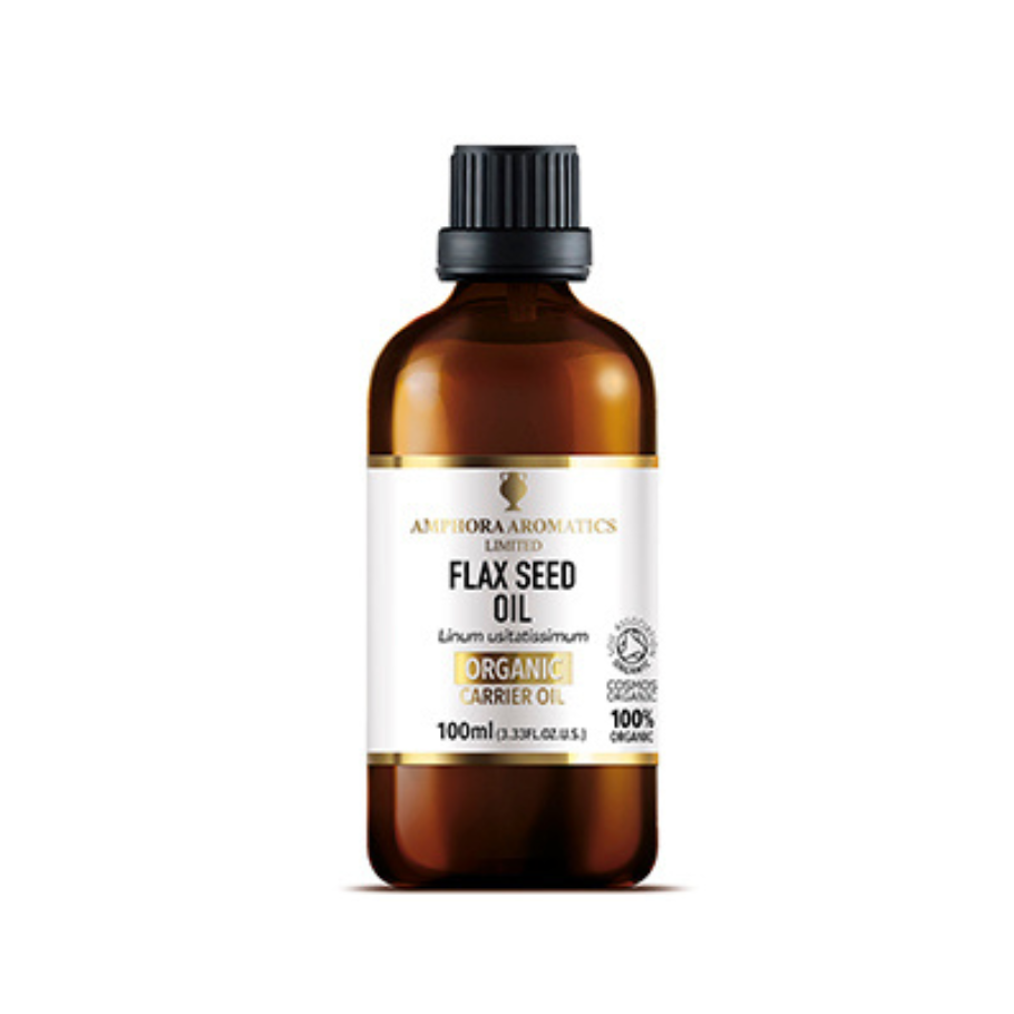 Lífræn hörfræolía, kaldpressuð, 100 ml. - Amphora Aromatics
