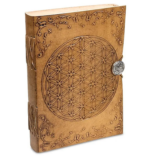 Skissubók, Flower of life - leðurkápa og endurunninn pappír