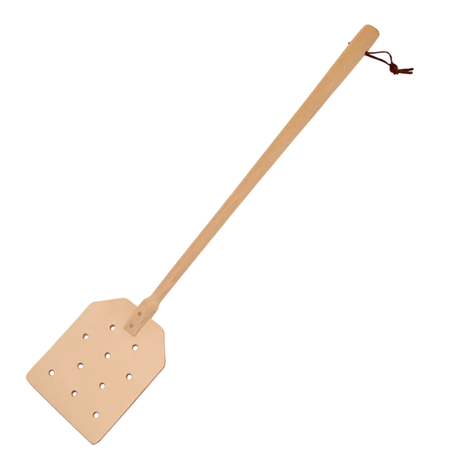 Flugnaspaði úr beyki og leðri