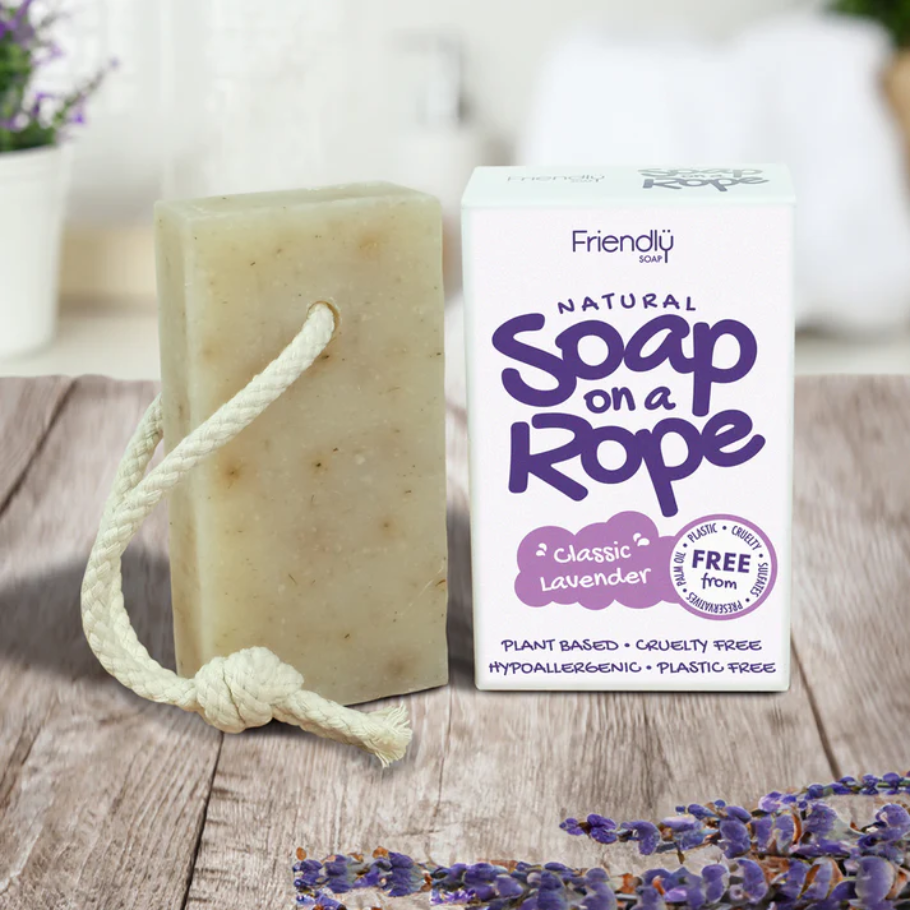 Lavender sápa með bandi 125 gr.