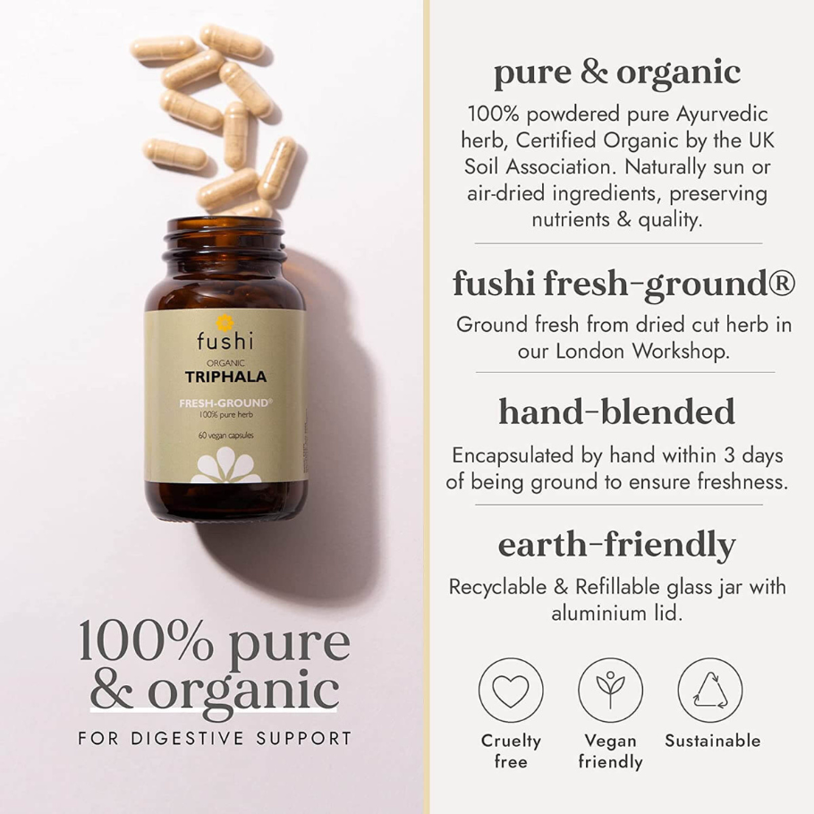 Triphala, lífrænt 60 hylki - Fushi