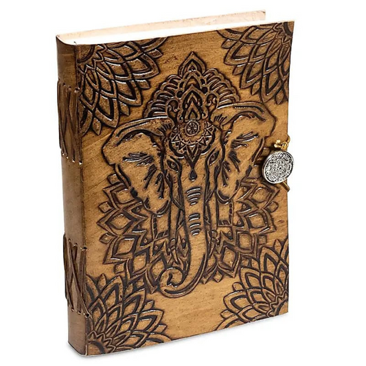 Skissubók, Ganesha - leðurkápa og endurunninn pappír