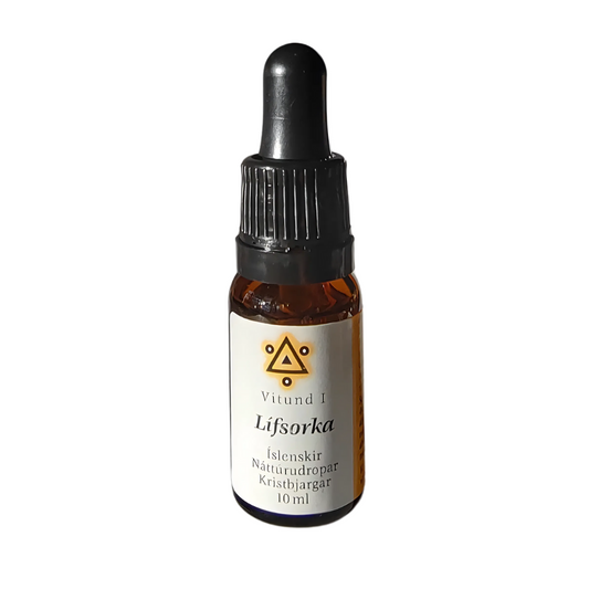 Lífsorka. Íslenskir Blómadropar Kristbjargar. Vitund 1. 10 ml.