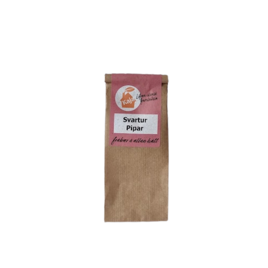Lífrænn svartur pipar, malaður 40 gr - Kaja Organic