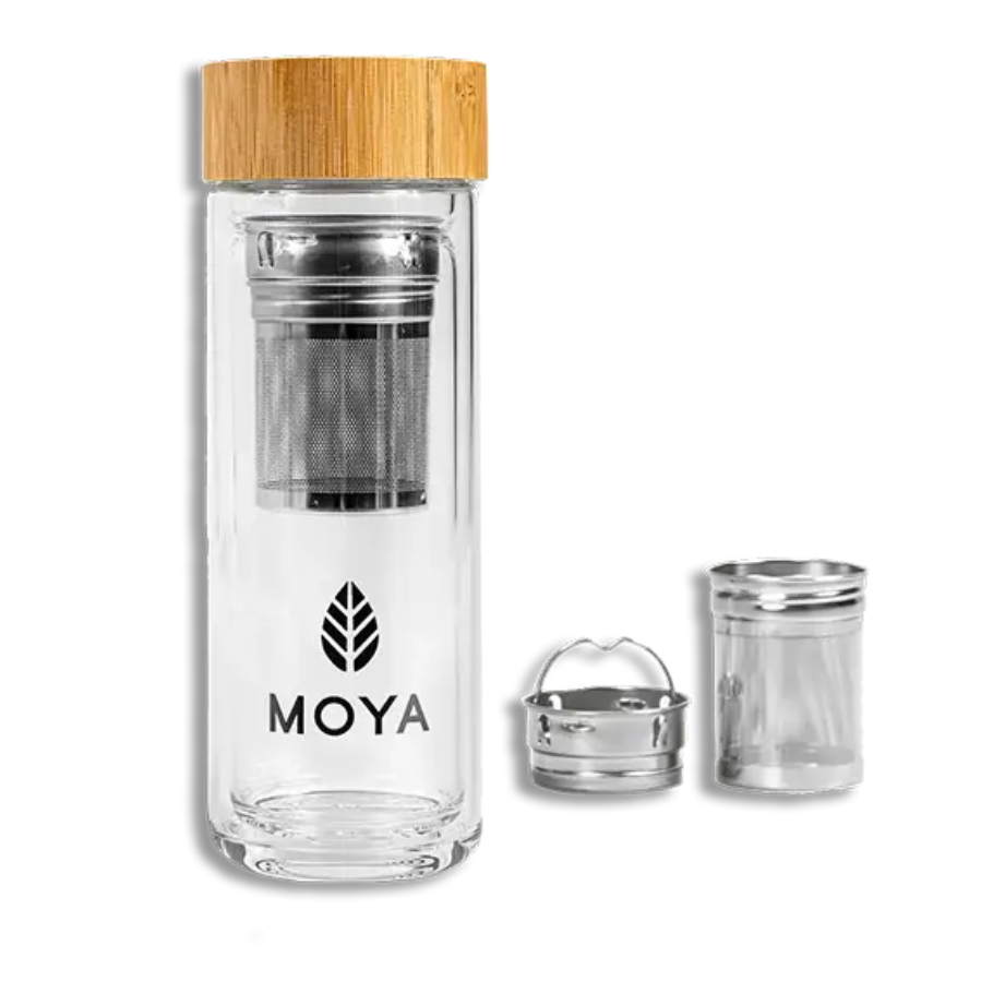 Moya tesíu flaska með bambusloki, 320 ml