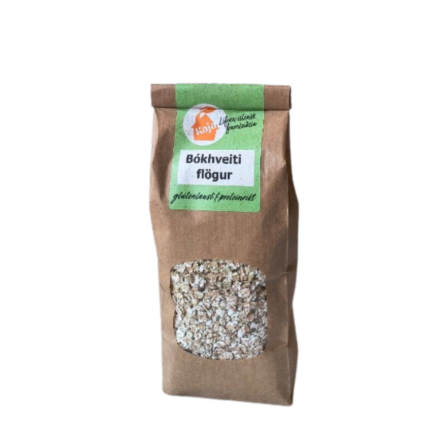 Lífrænar bókhveitiflögur 400 gr - Kaja Organic