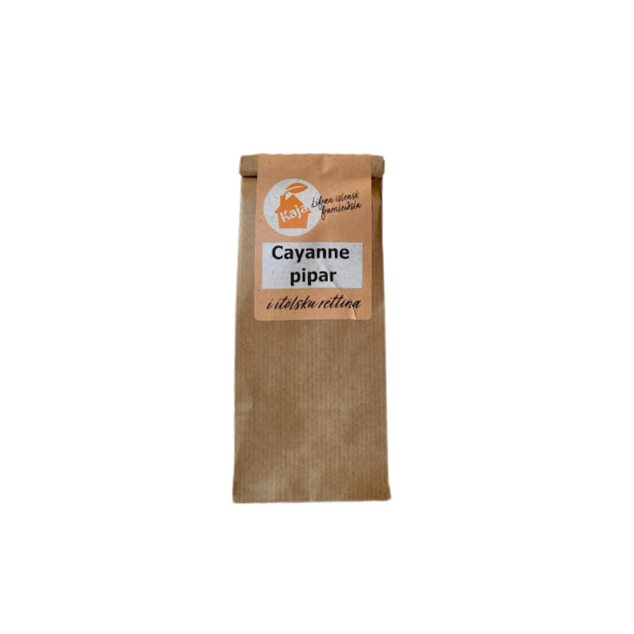 Lífrænn cayenne pipar 40 gr - Kaja Organic