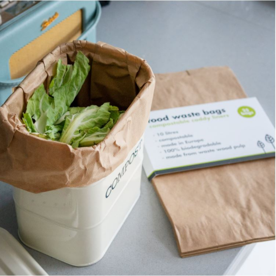 Pappírspokar, 10 kg. 25 stk. Jarðgeranlegir EcoLiving