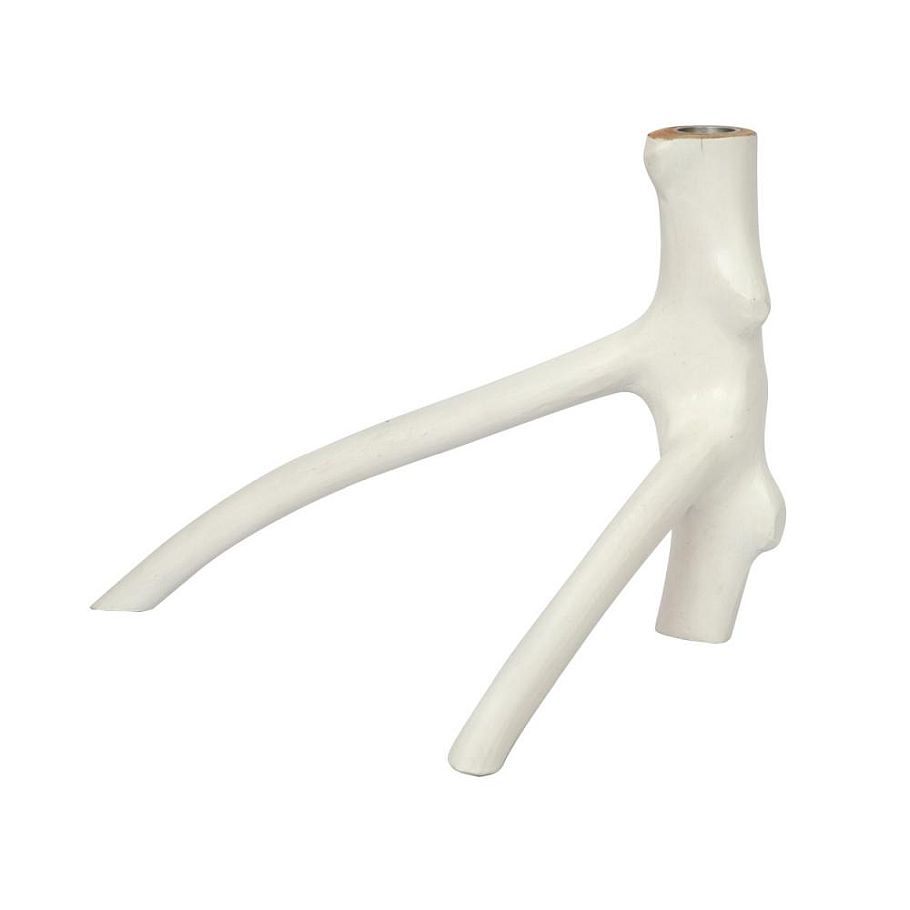 Kertastjaki á þriggja greina fótum – hvítur