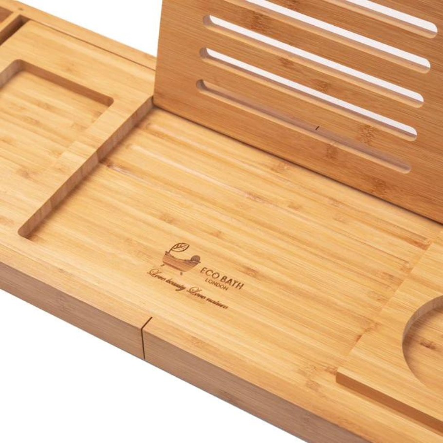 Lúxus baðbakki úr bambus. 75-95 cm. - Eco Bath London