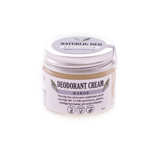 Lífrænn svitalyktareyðir m/kókos 15 ml. Naturlig Deo