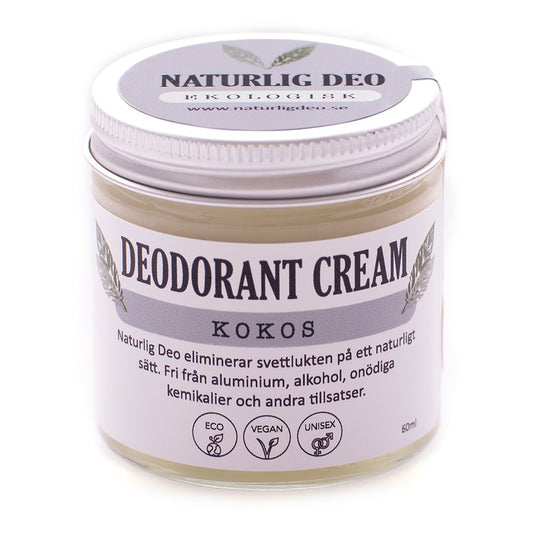 Lífrænn svitalyktareyðir m/kókos 60 ml. Naturlig Deo