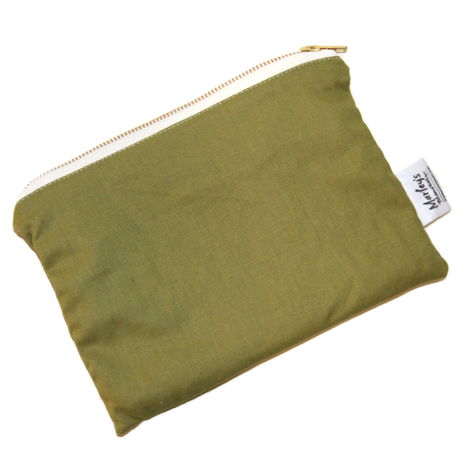 Snyrtipoki / blautpoki, hörblanda, - lítill, ólífugrænn, 16x23 cm.