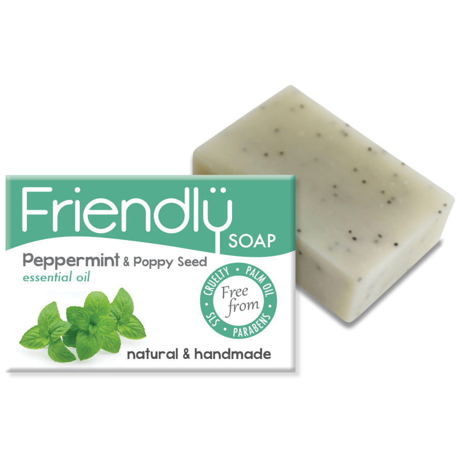 Piparmyntu og poppyseed sápa