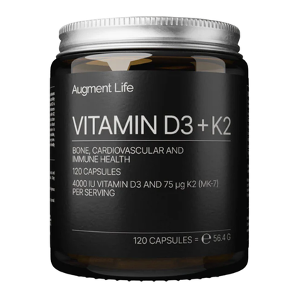 D3+K2 vítamín, 4000 iu, 120 hylki - Augment Life