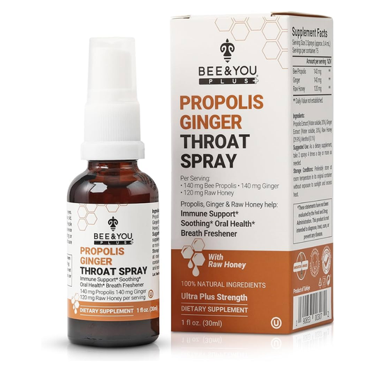 Propolis hálssprey 6% með engifer. 30 ml. Bee & You