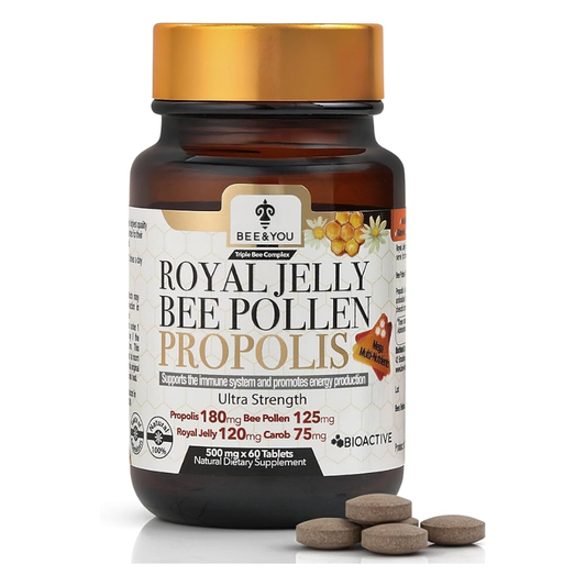 Pollen Propolis Royal Jelly töflur, 60 stk. Bee & You