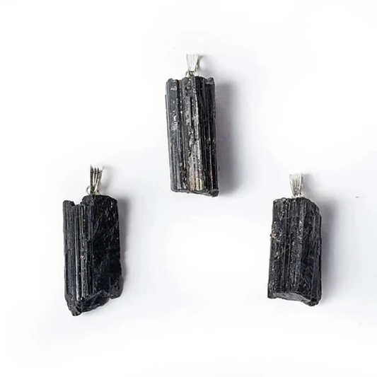 Hálsmen með óslípuðum Tourmaline kristal