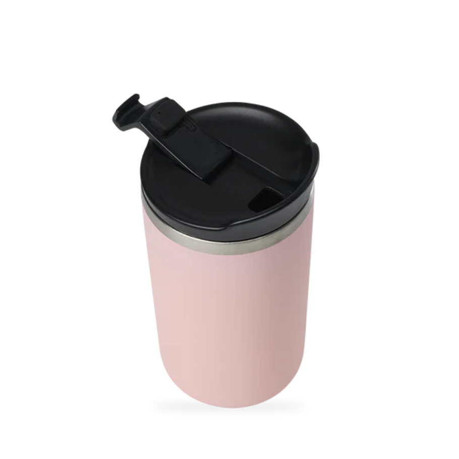 Ferðamál 350 ml. matt pastelbleikt m/loki. Heitt/kalt