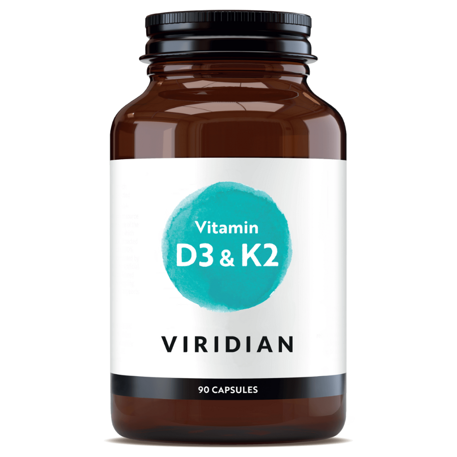 D3 og K2 vítamín blanda – 90 hylki. - Viridian