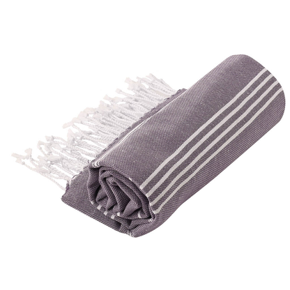 Fjólublátt Hammam handklæði, 95 x 170 cm, endurunnin bómull