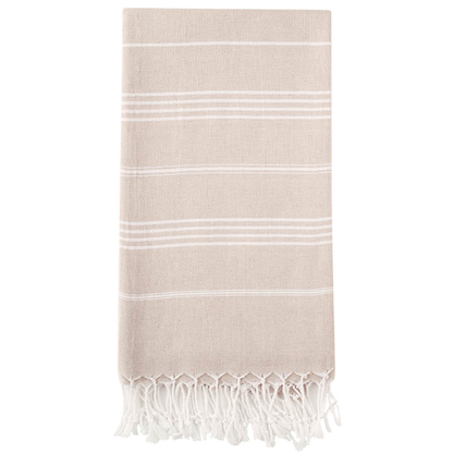 Sandlitað Hammam handklæði, 95 x 175 cm, endurunnin bómull
