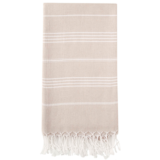 Sandlitað Hammam handklæði, 95 x 175 cm, endurunnin bómull
