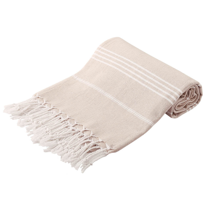 Sandlitað Hammam handklæði, 95 x 175 cm, endurunnin bómull
