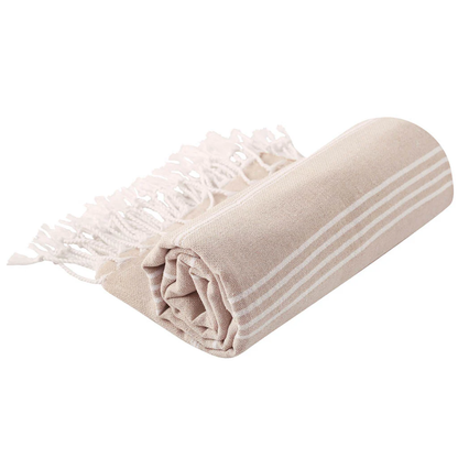 Sandlitað Hammam handklæði, 95 x 175 cm, endurunnin bómull