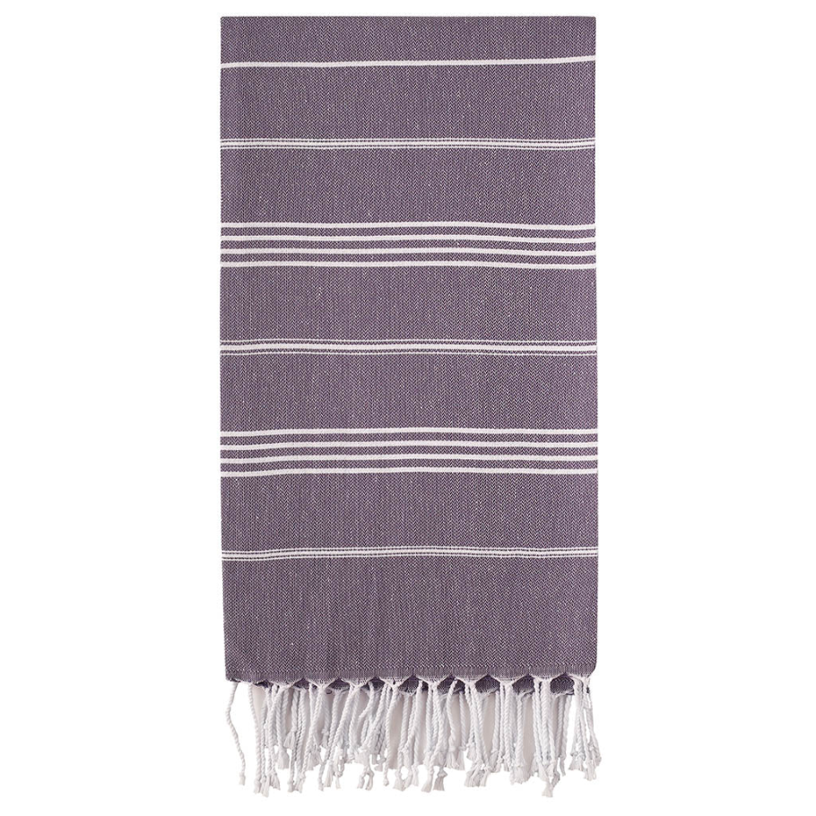 Fjólublátt Hammam handklæði, 95 x 170 cm, endurunnin bómull