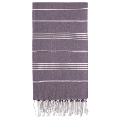 Fjólublátt Hammam handklæði, 95 x 170 cm, endurunnin bómull