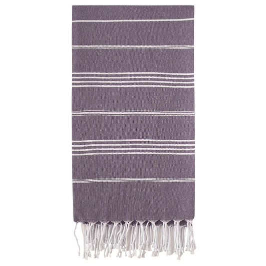 Fjólublátt Hammam handklæði, 95 x 170 cm, endurunnin bómull
