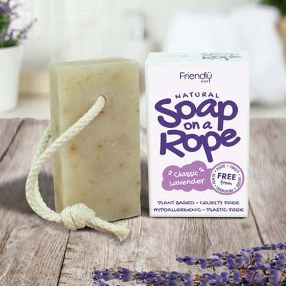 Lavender sápa með bandi 125 gr.