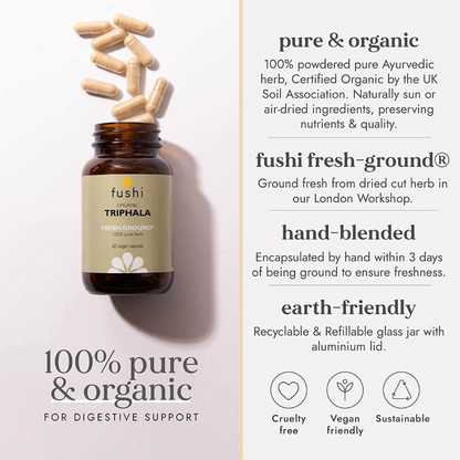 Triphala, lífrænt 60 hylki - Fushi