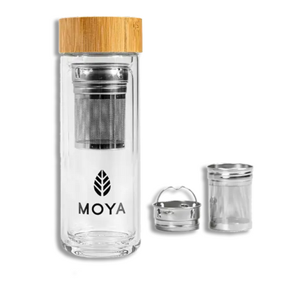 Moya tesíu flaska með bambusloki, 320 ml