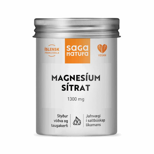 Magnesium sítrat 60 hylki - Saga Natura