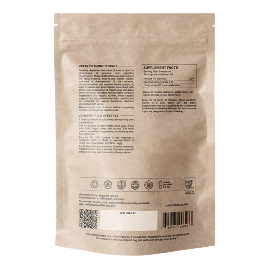 Creatine Monohydrate, 250 g - Augment Life