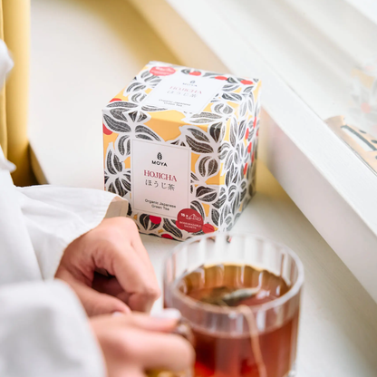 Moya Hojicha lífrænt grænt te, 15 tepokar
