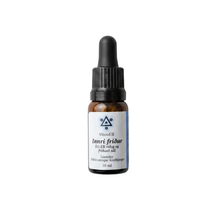Innri friður. Íslenskir Blómadropar Kristbjargar. Vitund 2. 10 ml